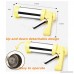 FashionMall FashionMall Stainless Steel Cookie Presses Gun Set Biscuit Press Tools with 17 Cookie Disc Shapes 8 Icing Tips Yellow - B07838FC9L